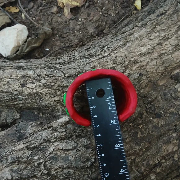 Red and Green Polka Dot Bracelet - Picture 8 of 9